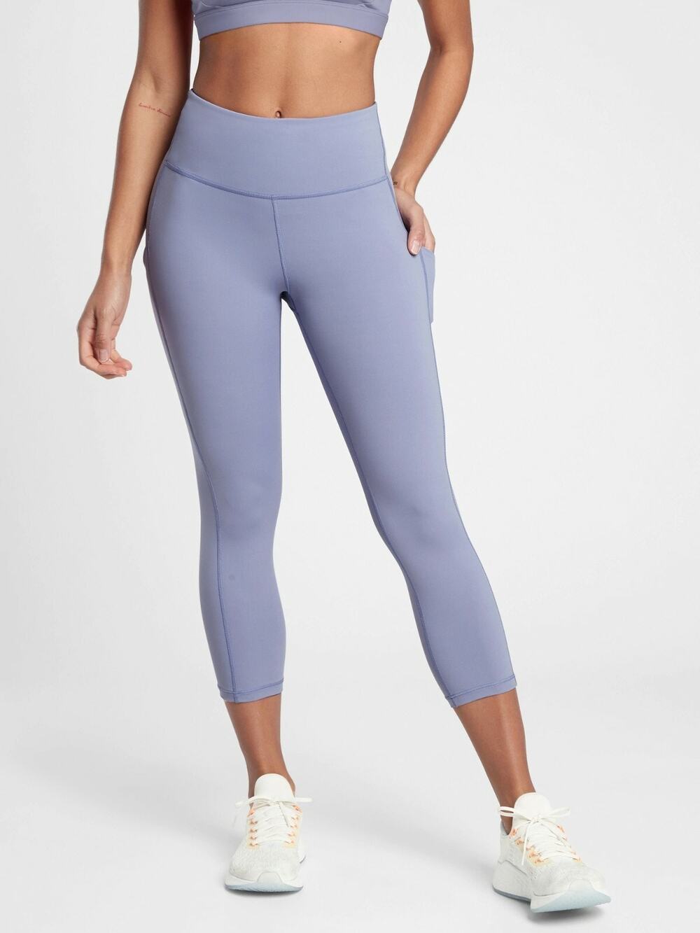 Athleta Ultimate Stash Pocket Capri Tight, Dusk Purple SIZE S #531264 Z0729H